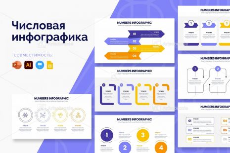 Шаблоны числовой инфографики